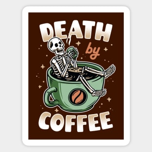 Death by Coffee (green) v2 Magnet